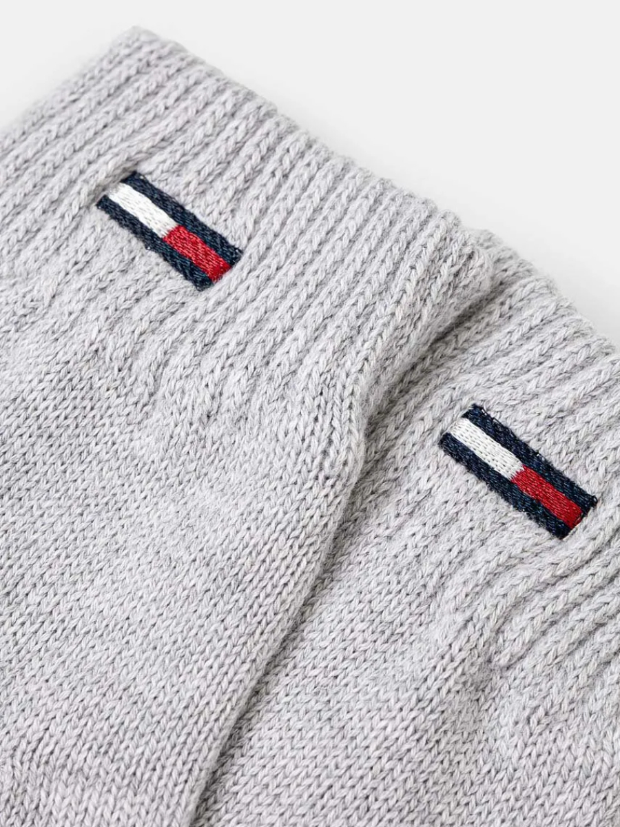 detail Tommy Jeans dámské šedé rukavice