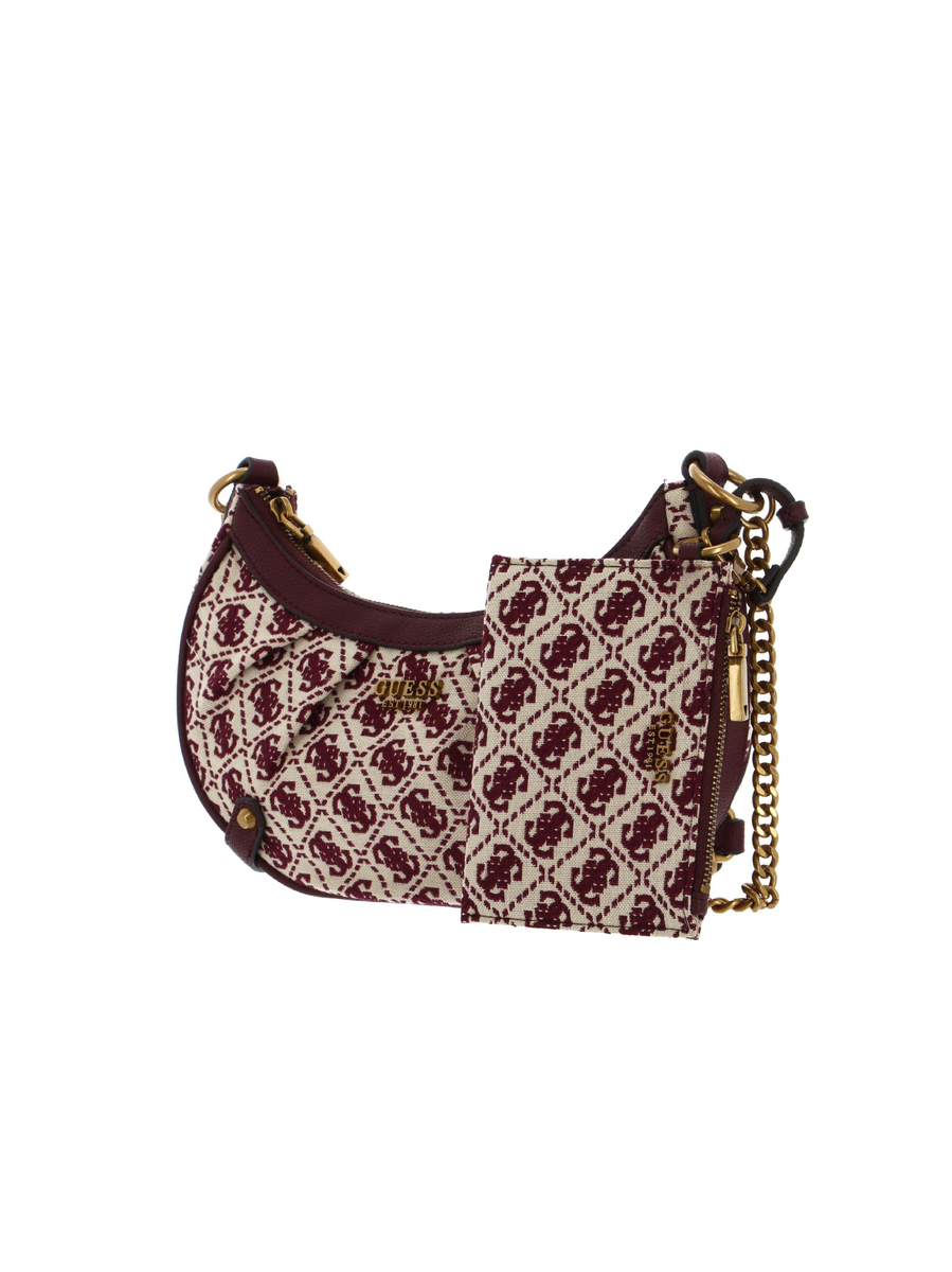 detail Guess dámská vínová malá kabelka