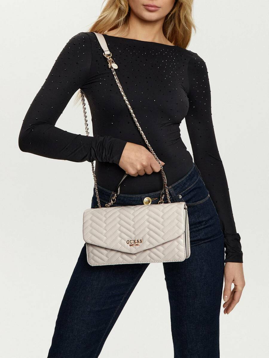 detail Guess dámská krémová kabelka