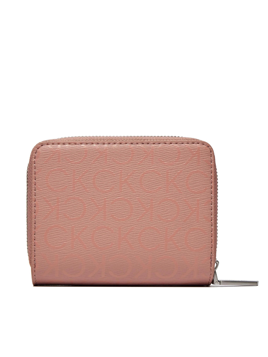 detail Calvin Klein dámská růžová peněženka
