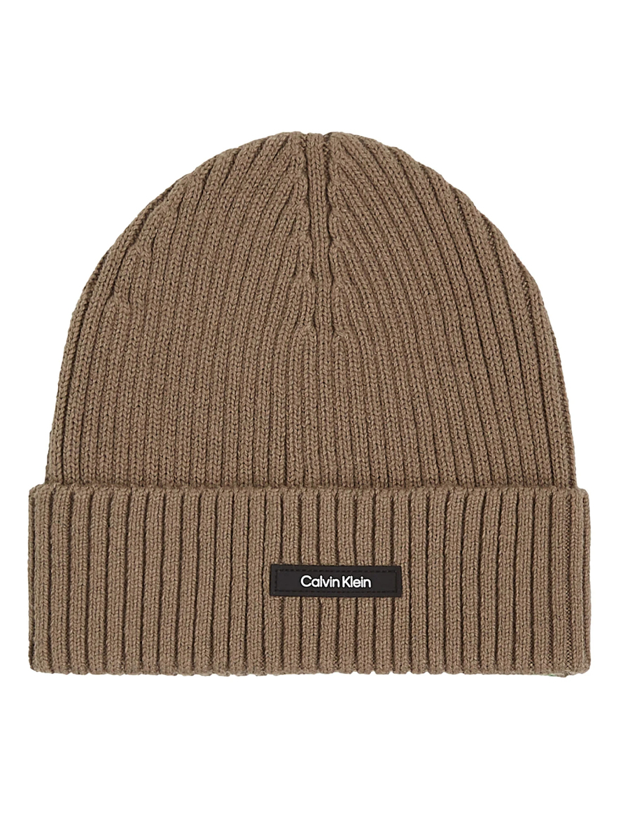 detail Calvin Klein pánská hnědá čepice