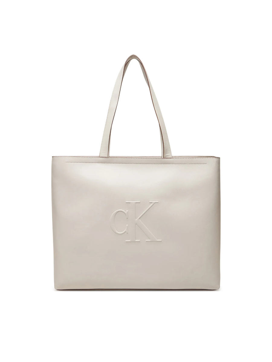 detail Calvin Klein dámská krémová kabelka