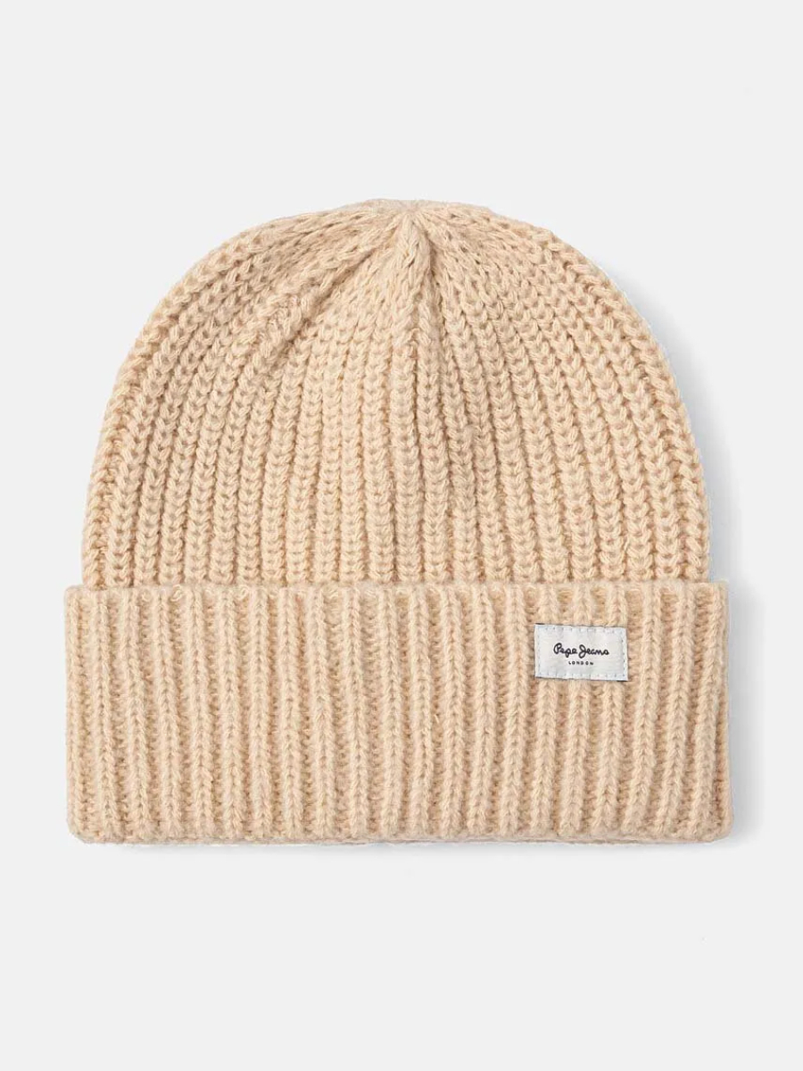 detail Pepe Jeans dámská béžová čepice