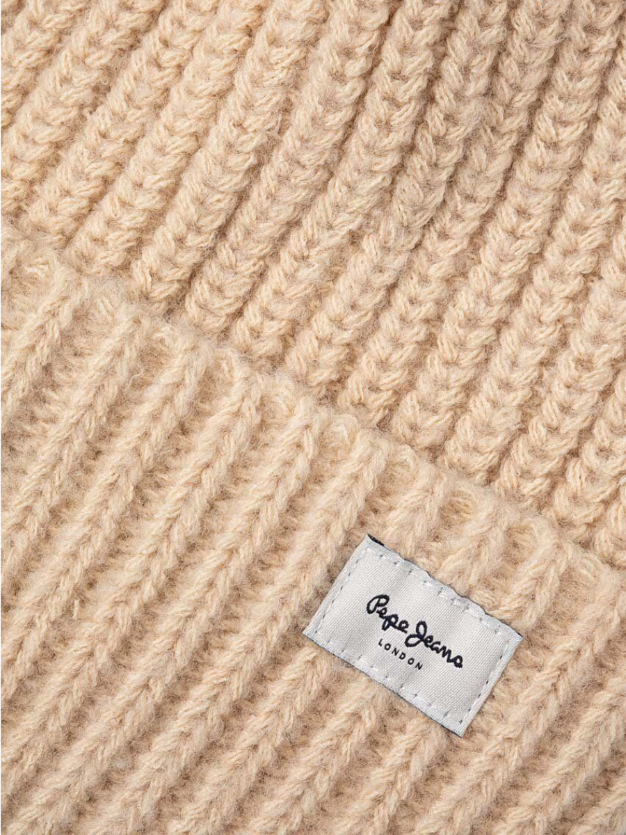 detail Pepe Jeans dámská béžová čepice