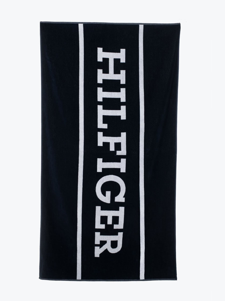 detail Tommy Hilfiger tmavě modrá osuška