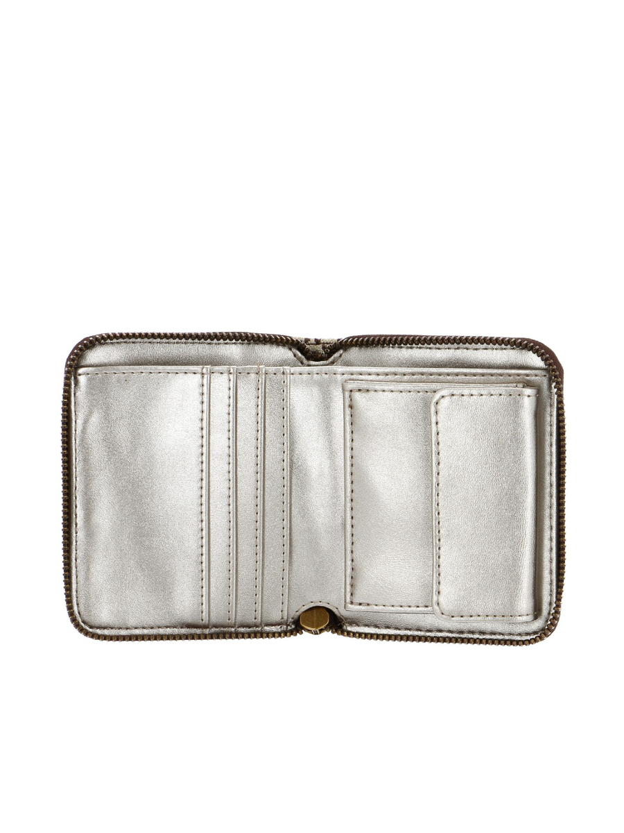 detail Guess dámská hnědokrémová peněženka