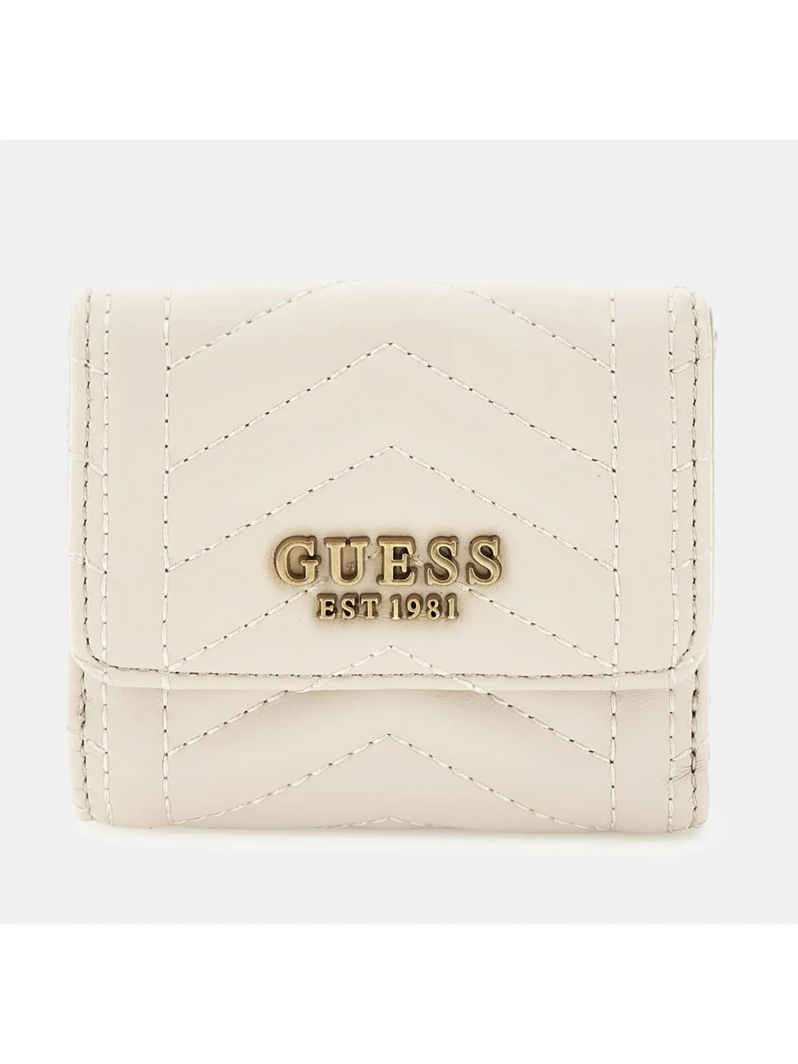 detail Guess dámská krémová peněženka