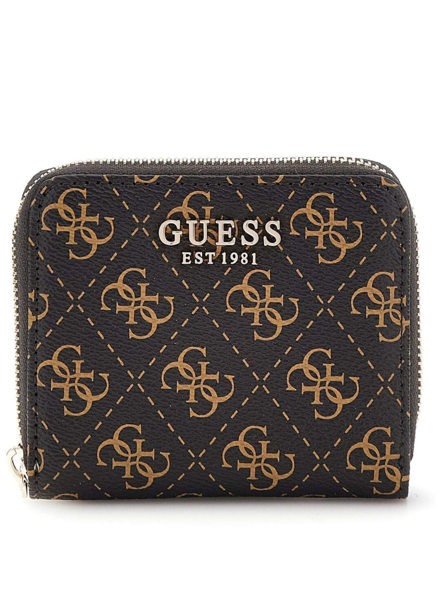 detail Guess dámská hnědá peněženka