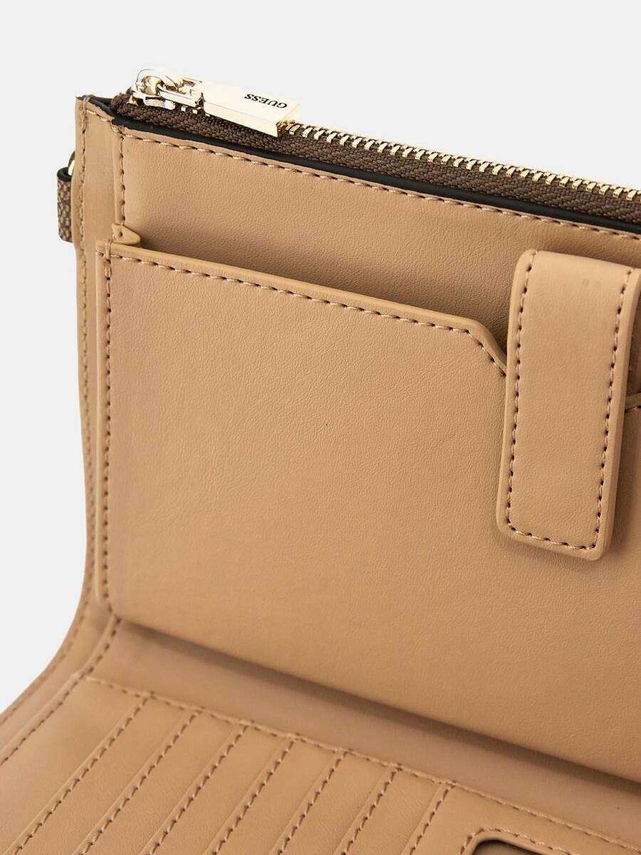 detail Guess dámská béžová peněženka