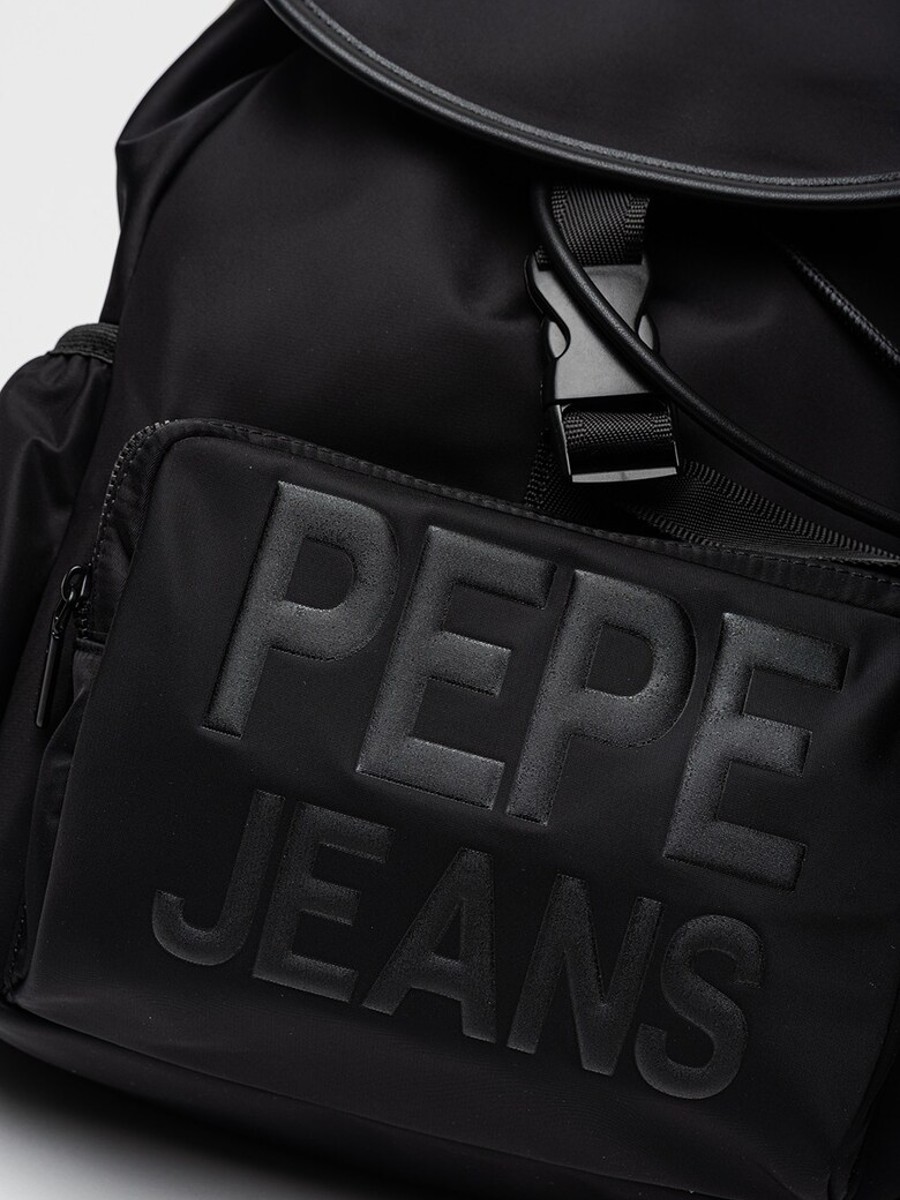 detail Pepe Jeans dámský černý batoh