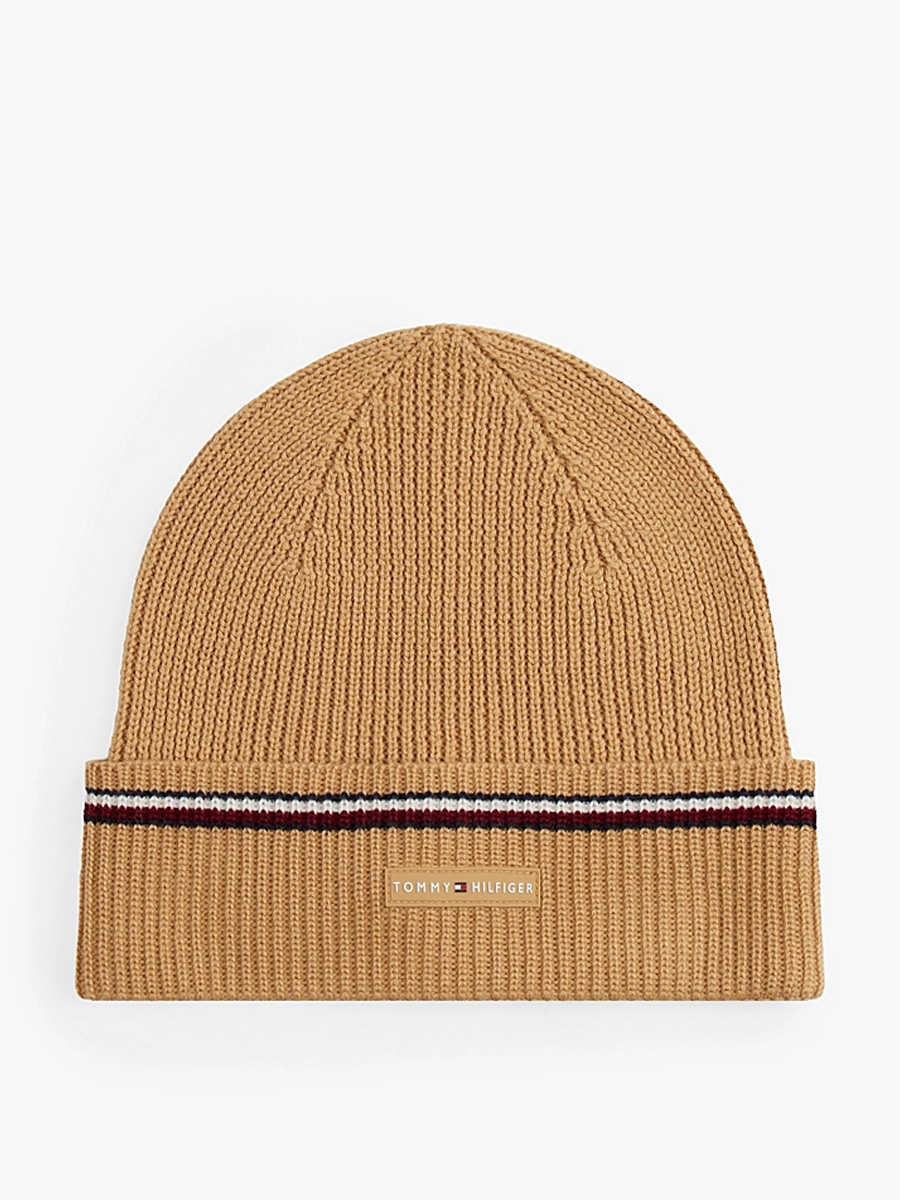 detail Tommy Hilfiger pánská béžová čepice