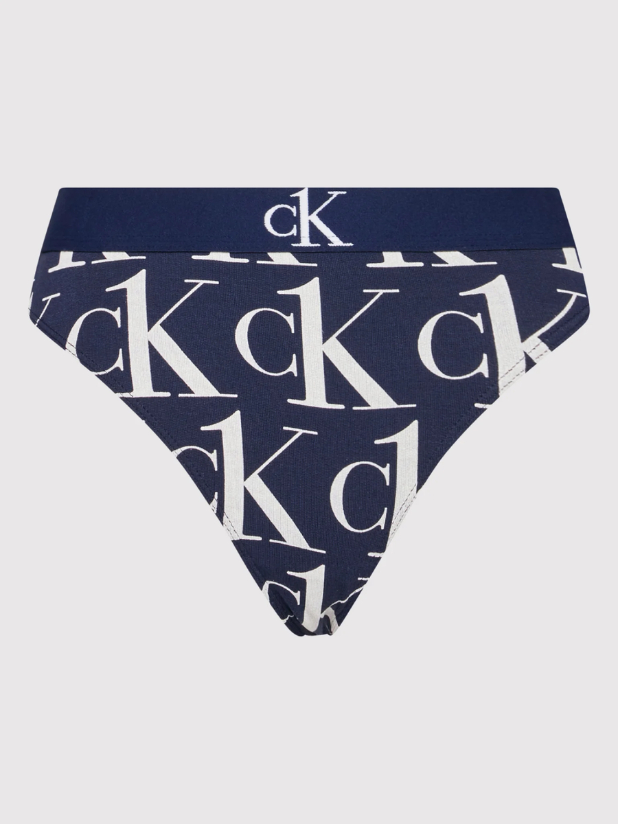 detail Calvin Klein dámské modré kalhotky