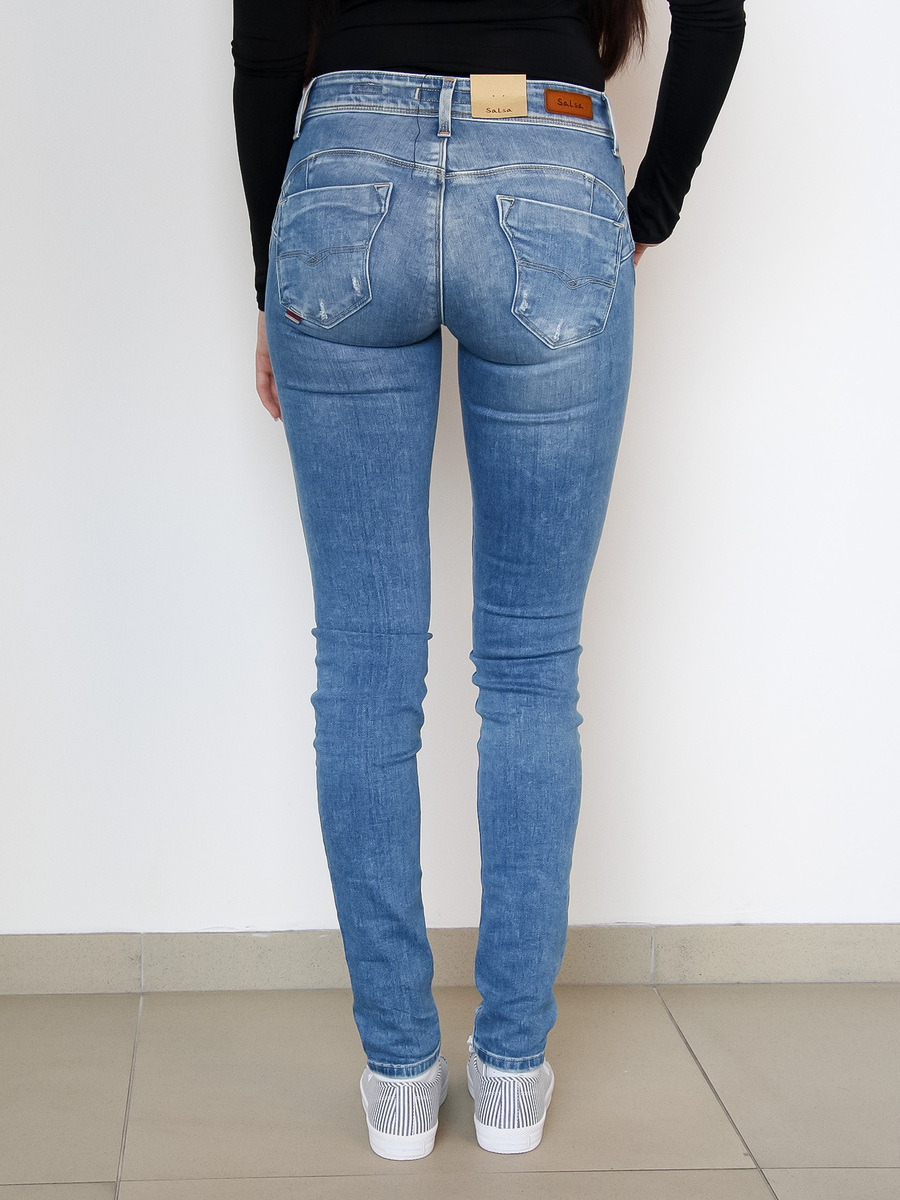 detail Salsa Jeans dámské modré džíny