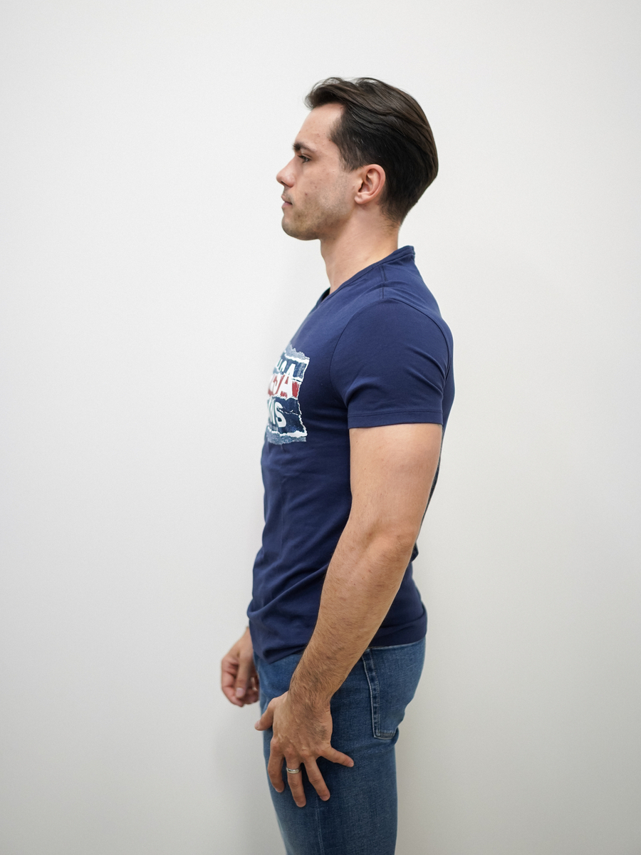 detail Salsa Jeans pánské tmavě modré tričko