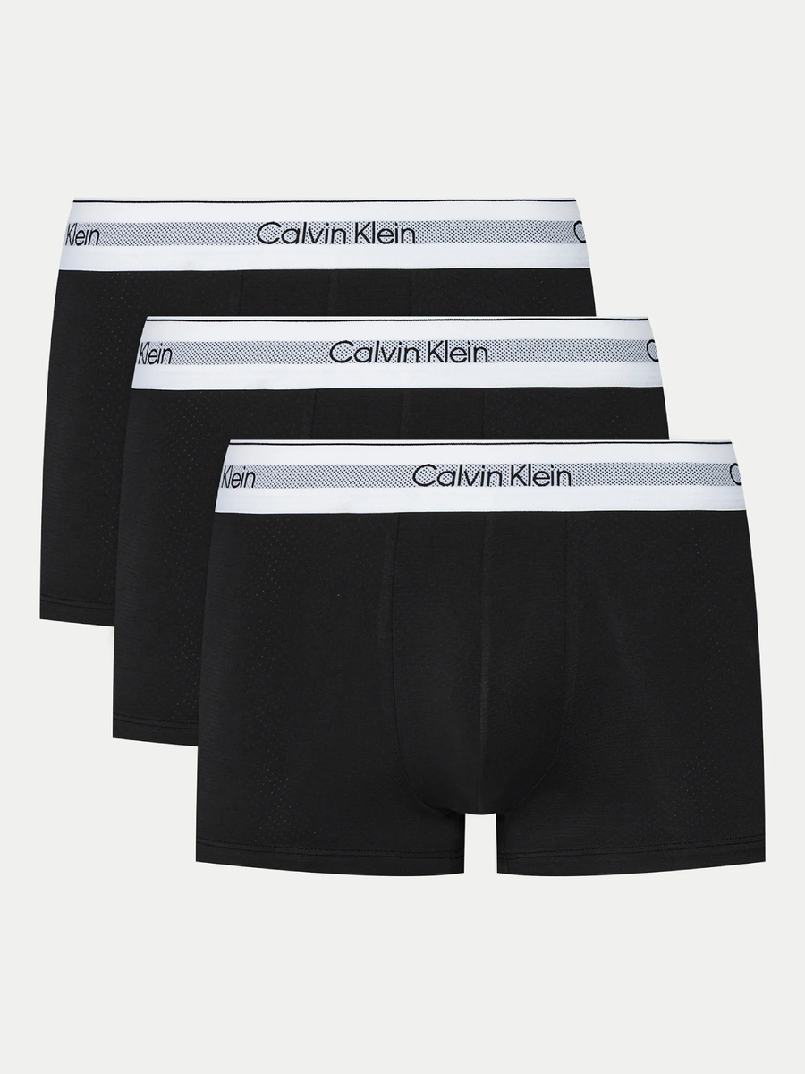 detail Calvin Klein pánské černé boxerky 3 pack
