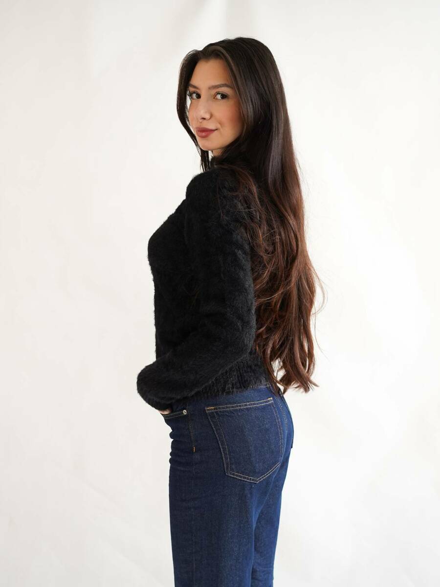detail Salsa Jeans dámský černý svetr