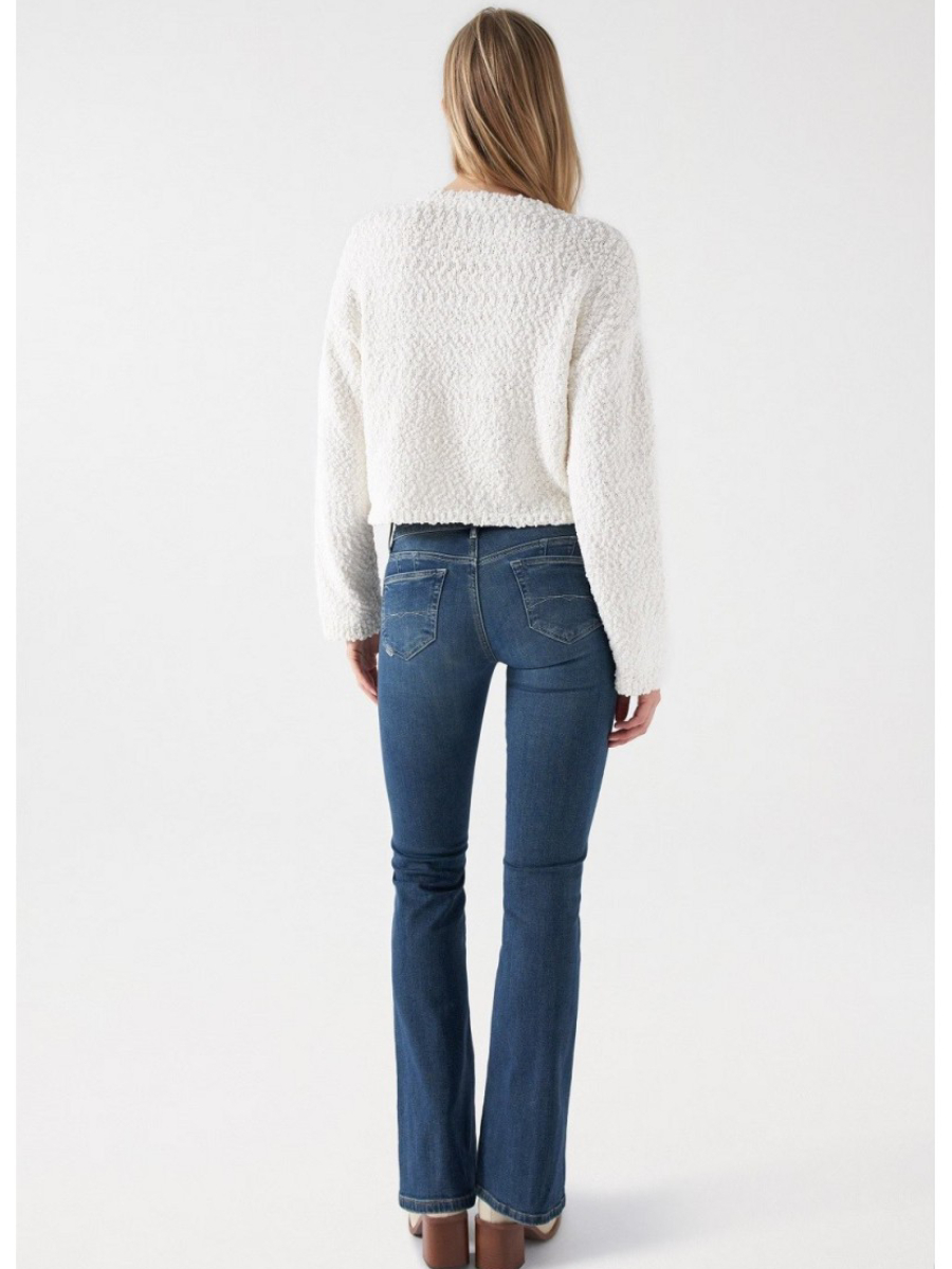 detail Salsa Jeans dámský krémový svetr