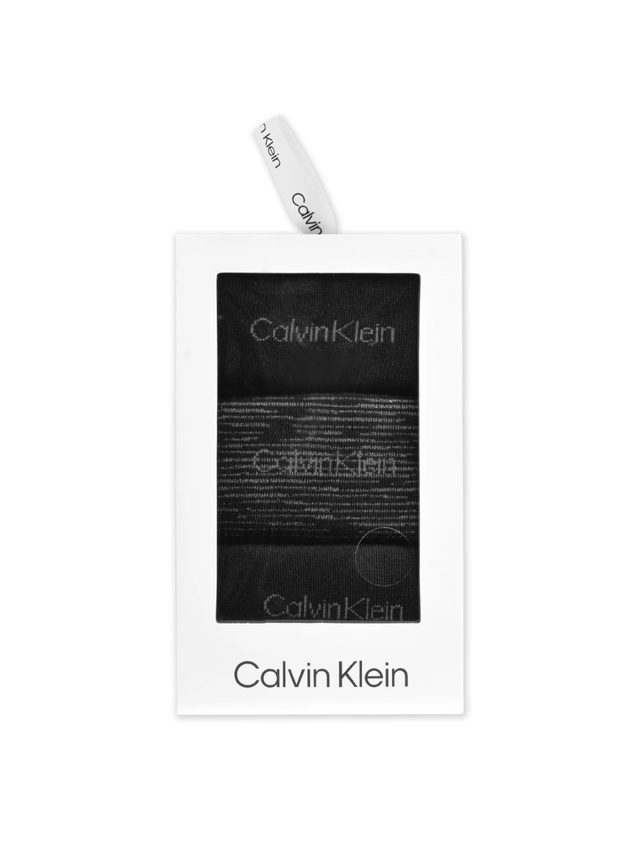 detail Calvin Klein dámské černé ponožky 3 pack