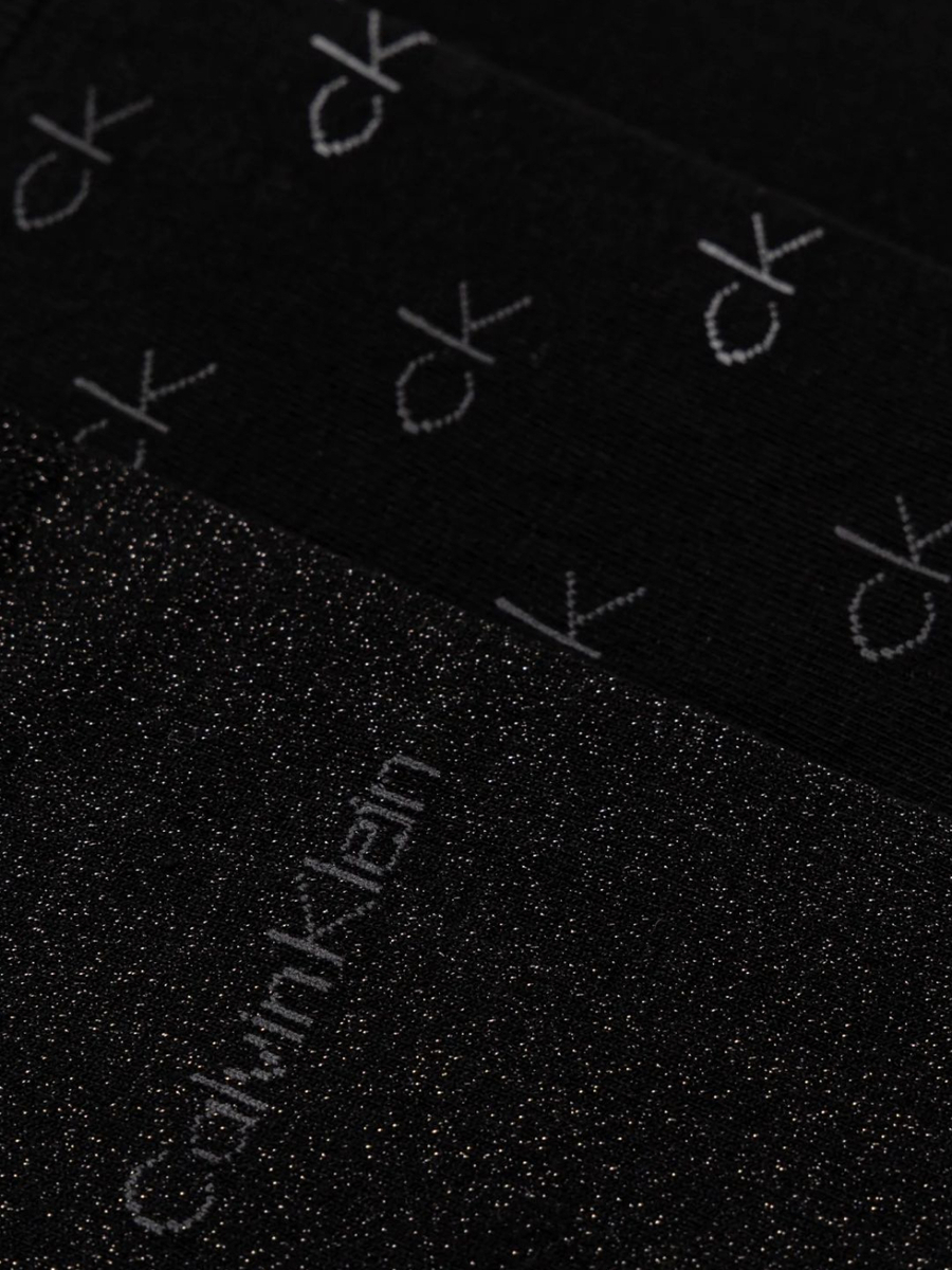 detail Calvin Klein dámské černé ponožky 3 pack