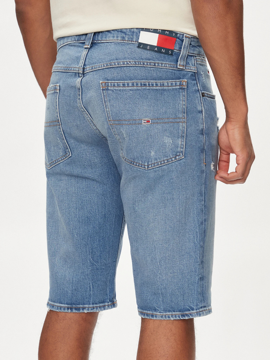 detail Tommy Jeans pánské modré šortky
