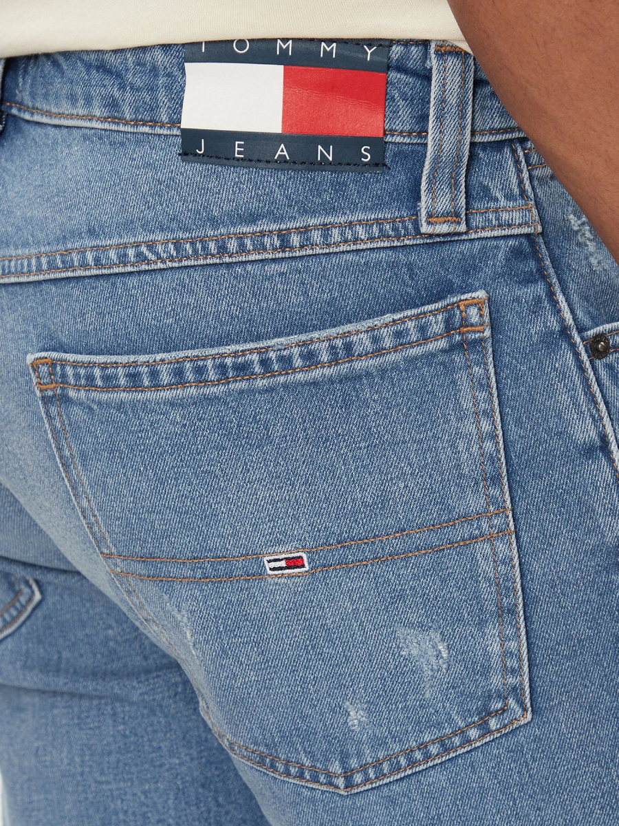 detail Tommy Jeans pánské modré šortky