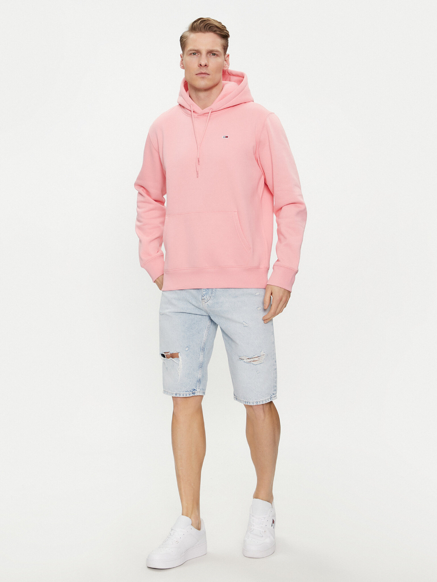 detail Tommy Jeans pánské světle modré džínové šortky