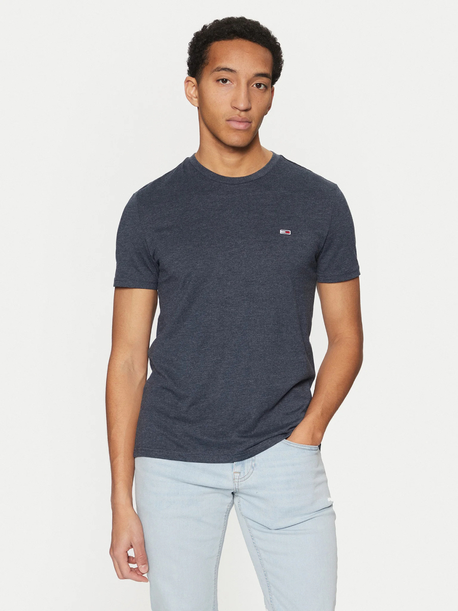detail Tommy Jeans pánské tmavě modré tričko