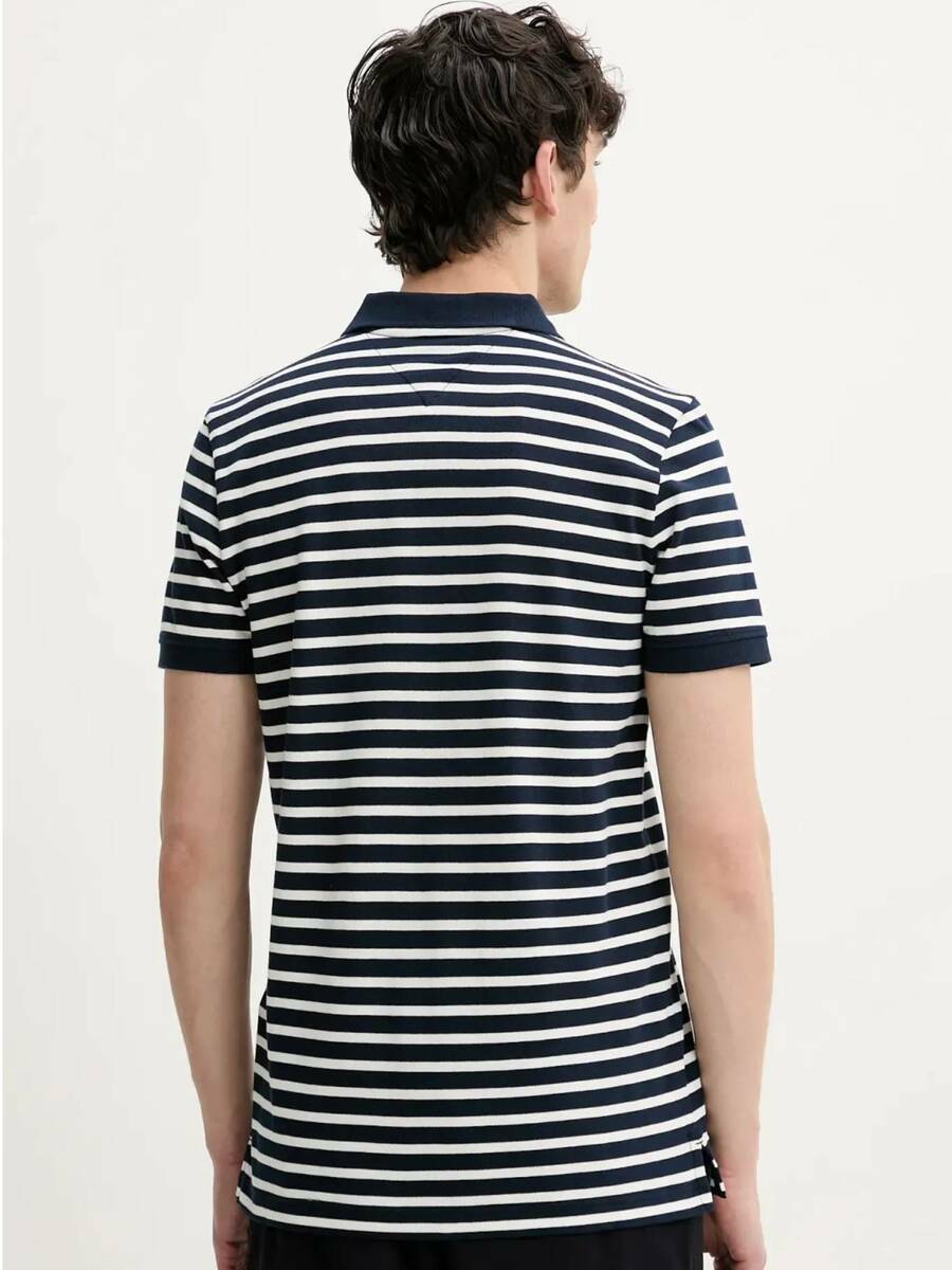 detail Tommy Jeans pánské pruhované polo tričko