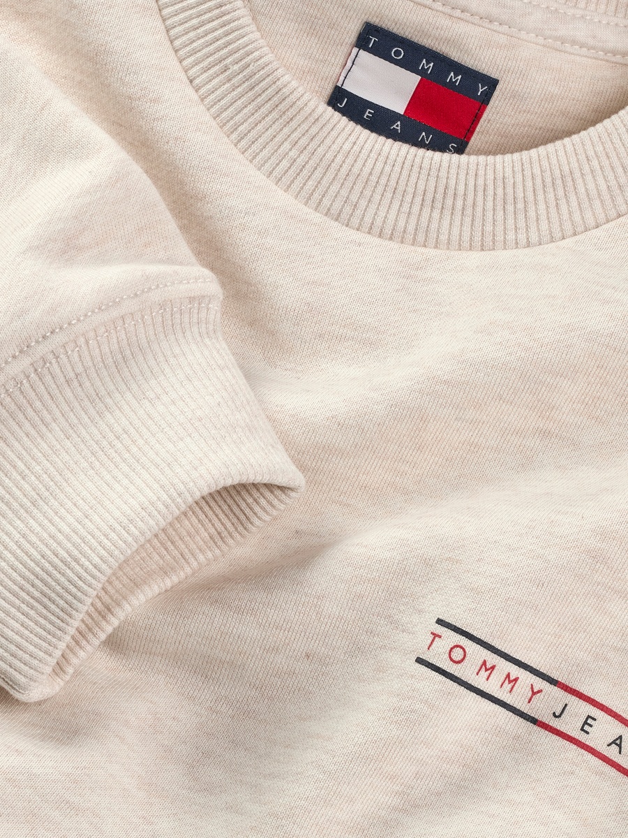 detail   Tommy Jeans pánská béžová mikina