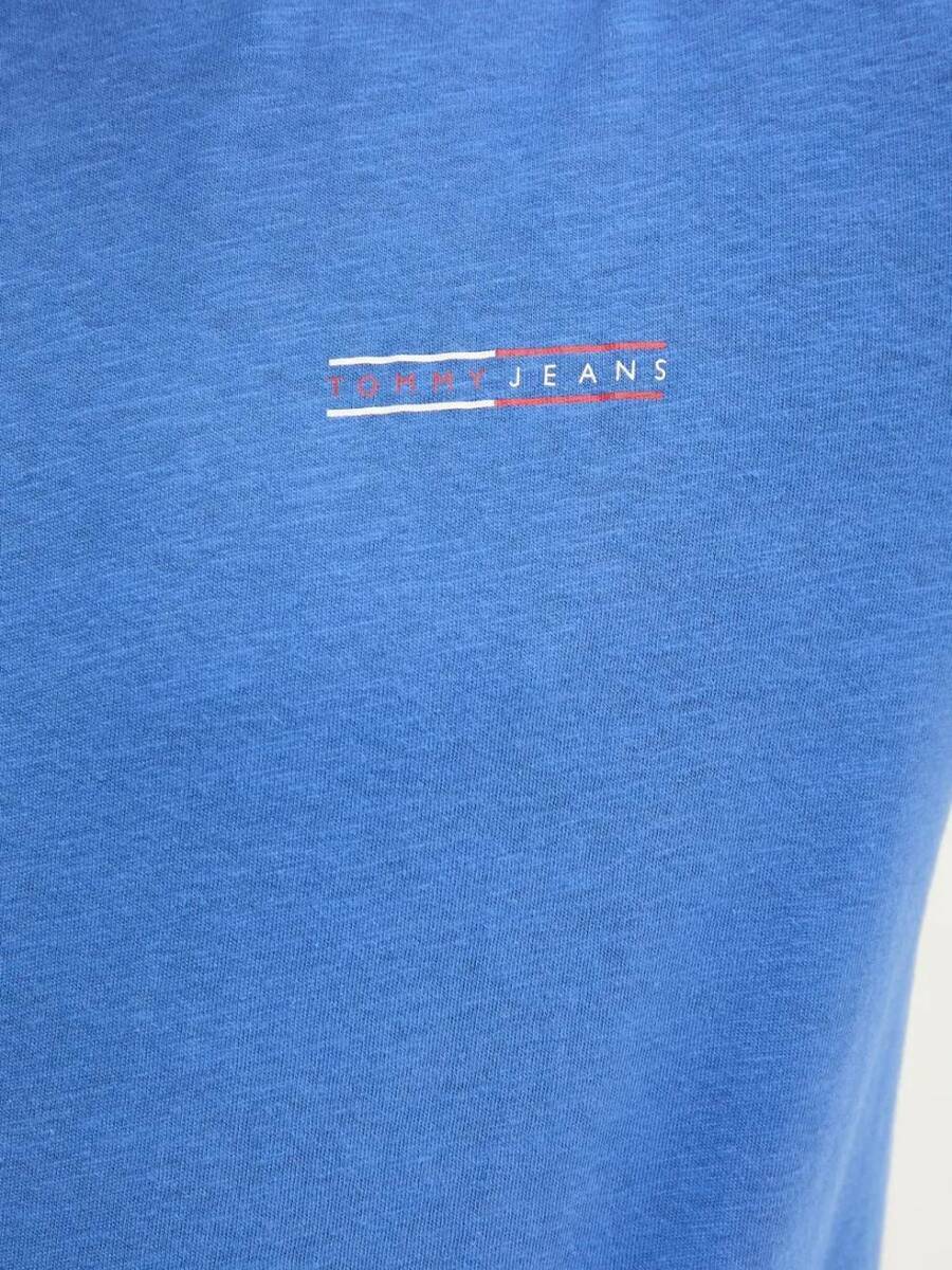 detail Tommy Jeans pánské modré tričko