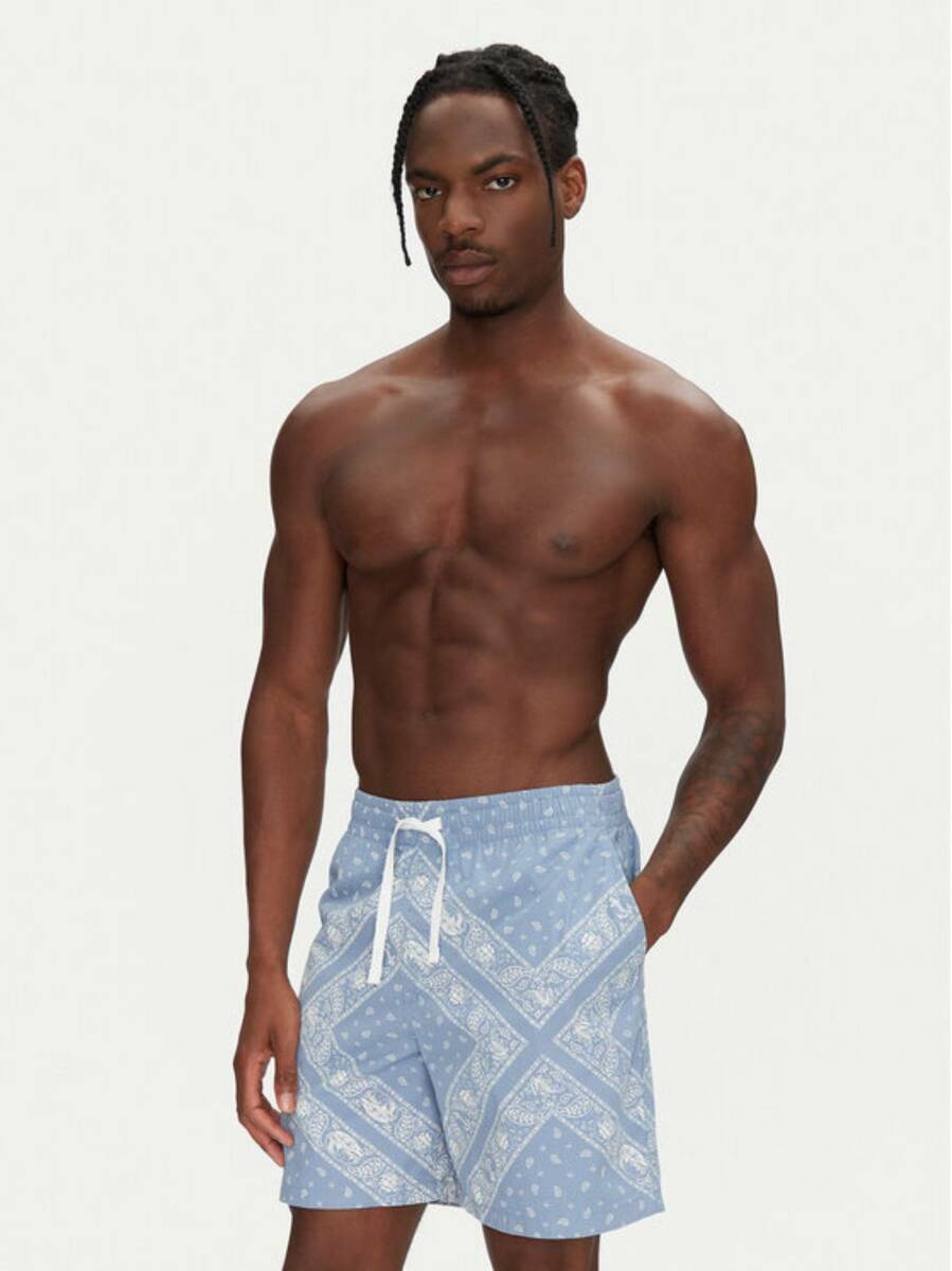 detail Tommy Jeans pánské modré šortky