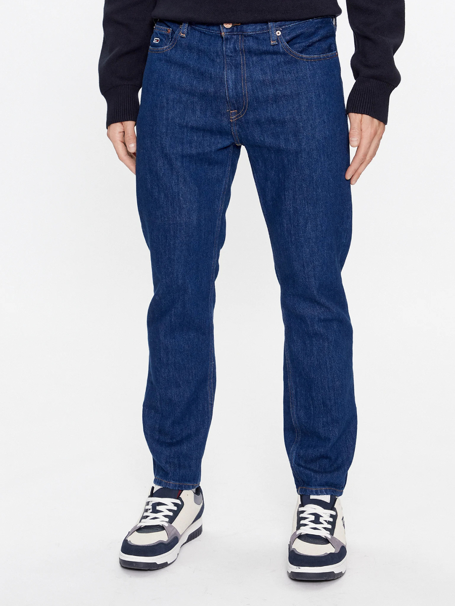 detail Tommy Jeans pánské modré džíny