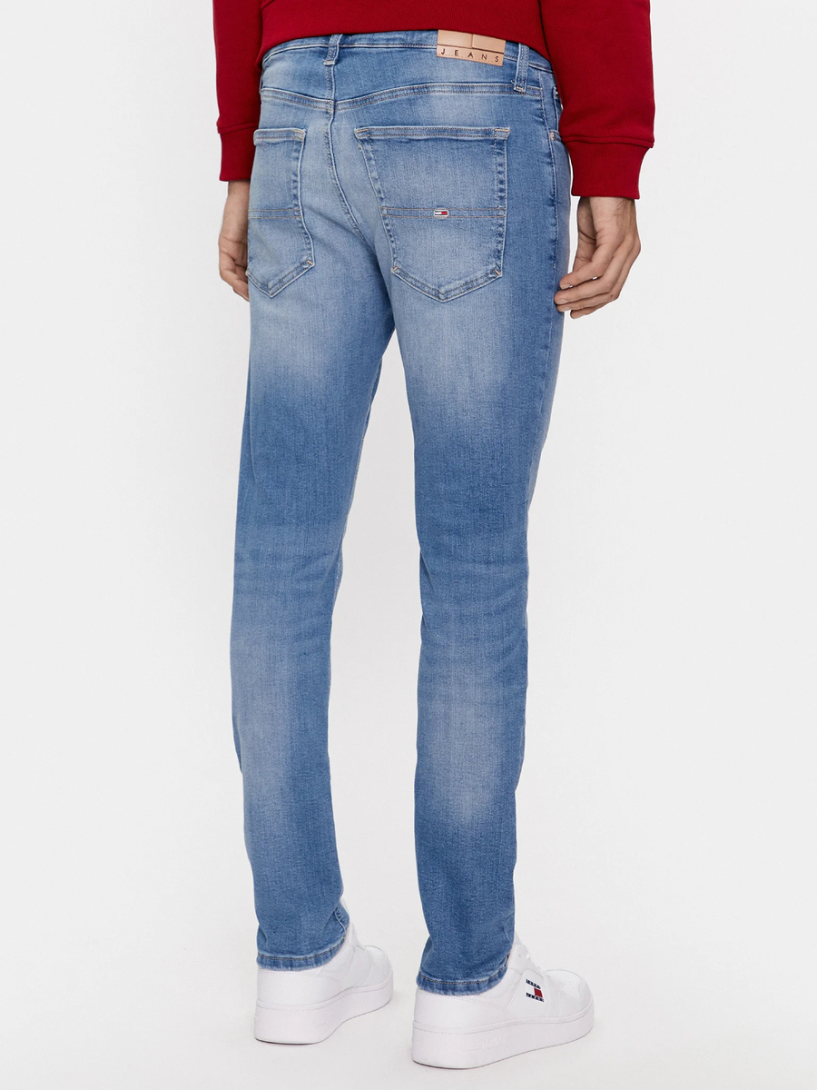 detail Tommy Jeans pánské modré džíny