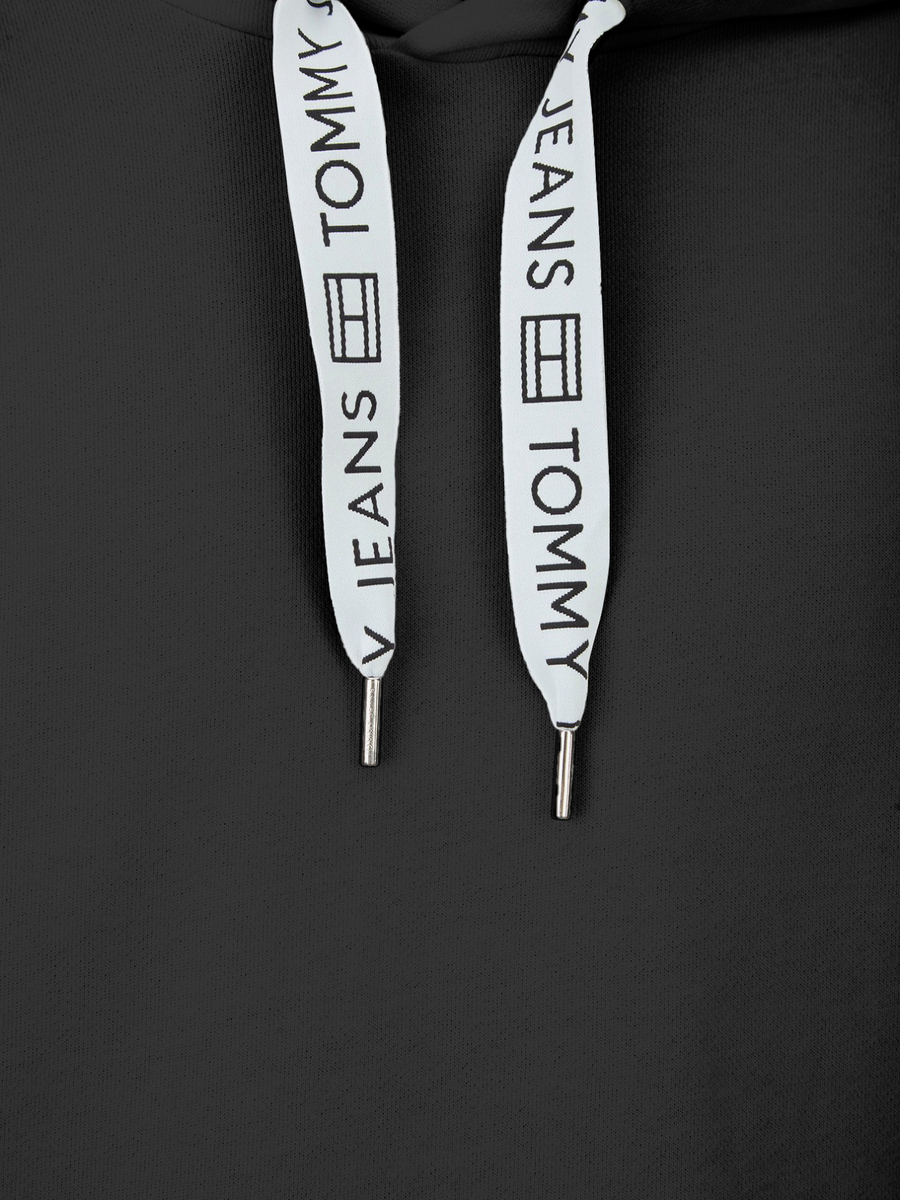 detail Tommy Jeans pánská černá mikina