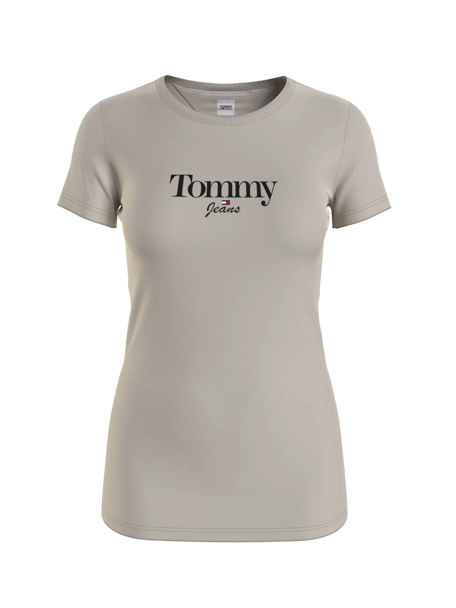 detail Tommy Jeans dámské béžové tričko