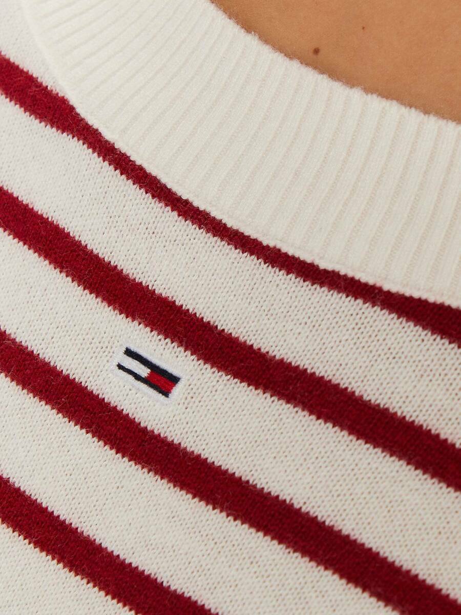 detail Tommy Jeans dámský pruhovaný svetřík