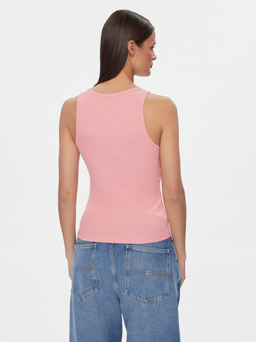 detail Tommy Jeans dámský růžový top