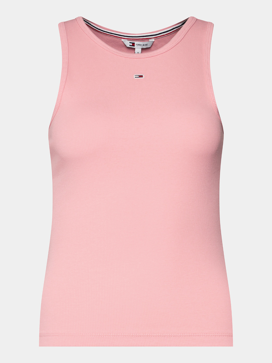 detail Tommy Jeans dámský růžový top