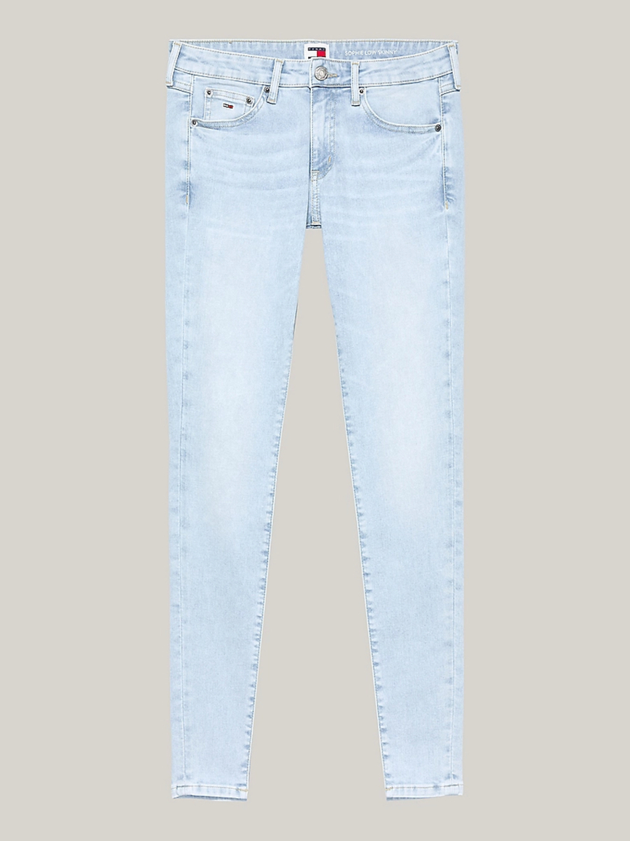 detail Tommy Jeans dámské světle modré džíny SOPHIE