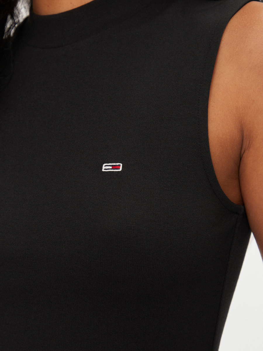 detail Tommy Jeans dámské černé letní šaty