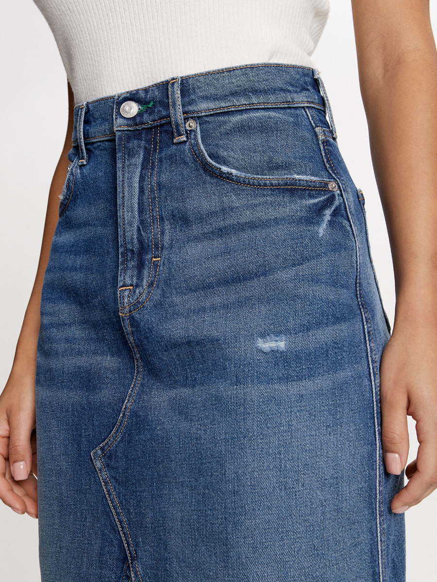 detail Tommy Jeans dámská džínová sukně Claire