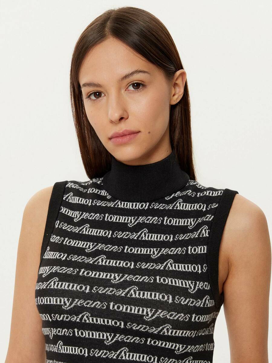 detail Tommy Jeans dámský černý top