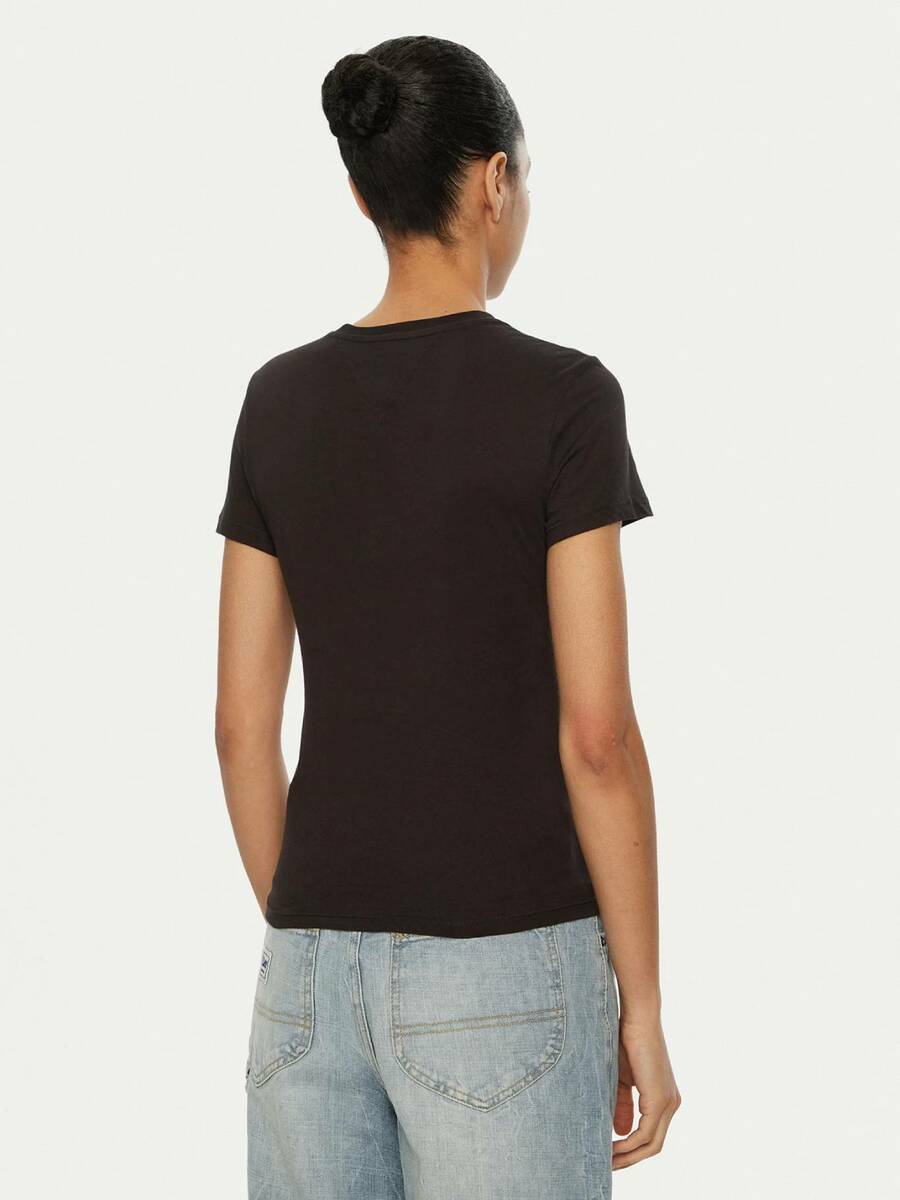 detail Tommy Jeans dámské černé tričko