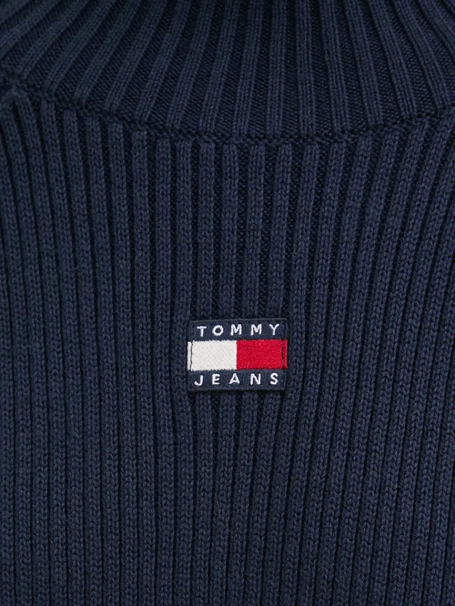 detail Tommy Jeans dámský tmavě modrý svetr