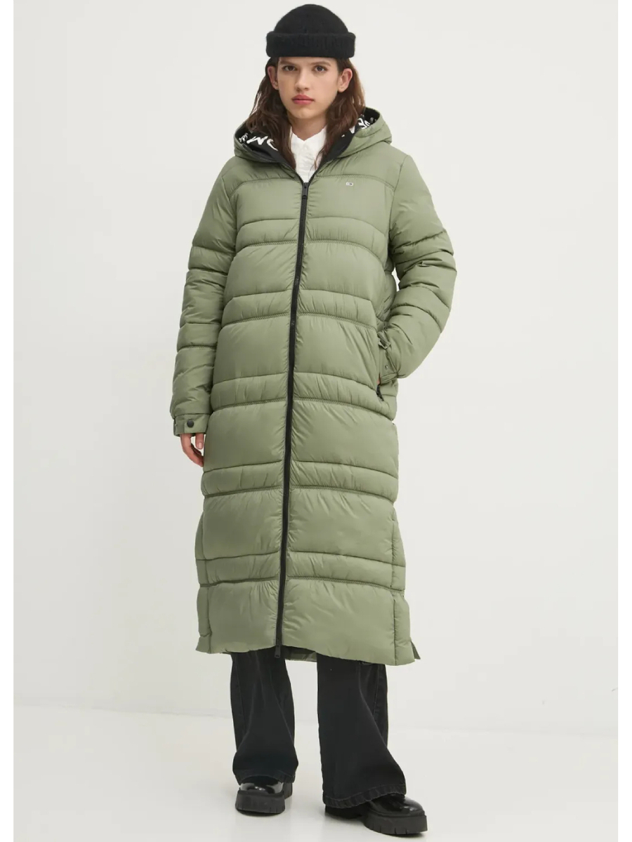 detail Tommy Jeans dámská zelená bunda