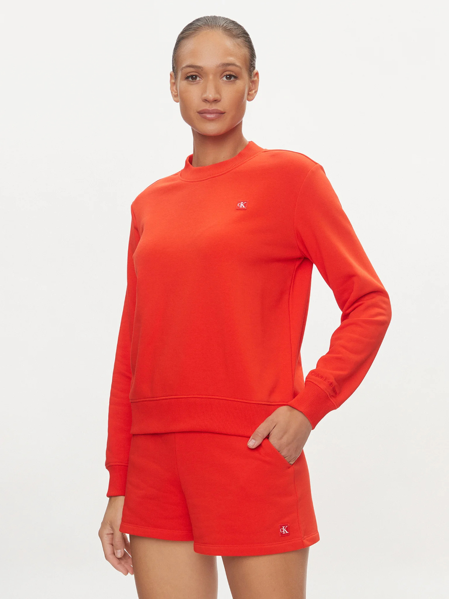detail Calvin Klein dámská červená mikina