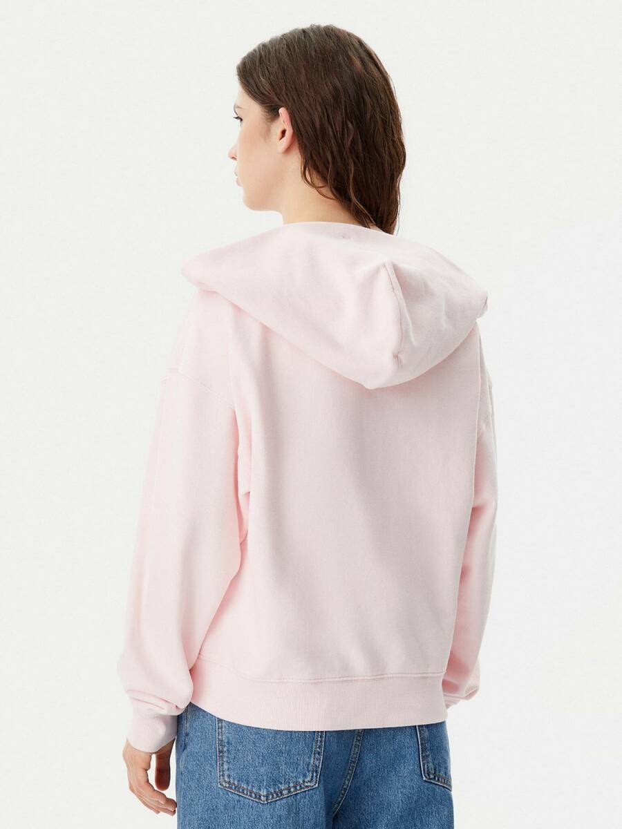 detail Tommy Jeans dámská růžová mikina