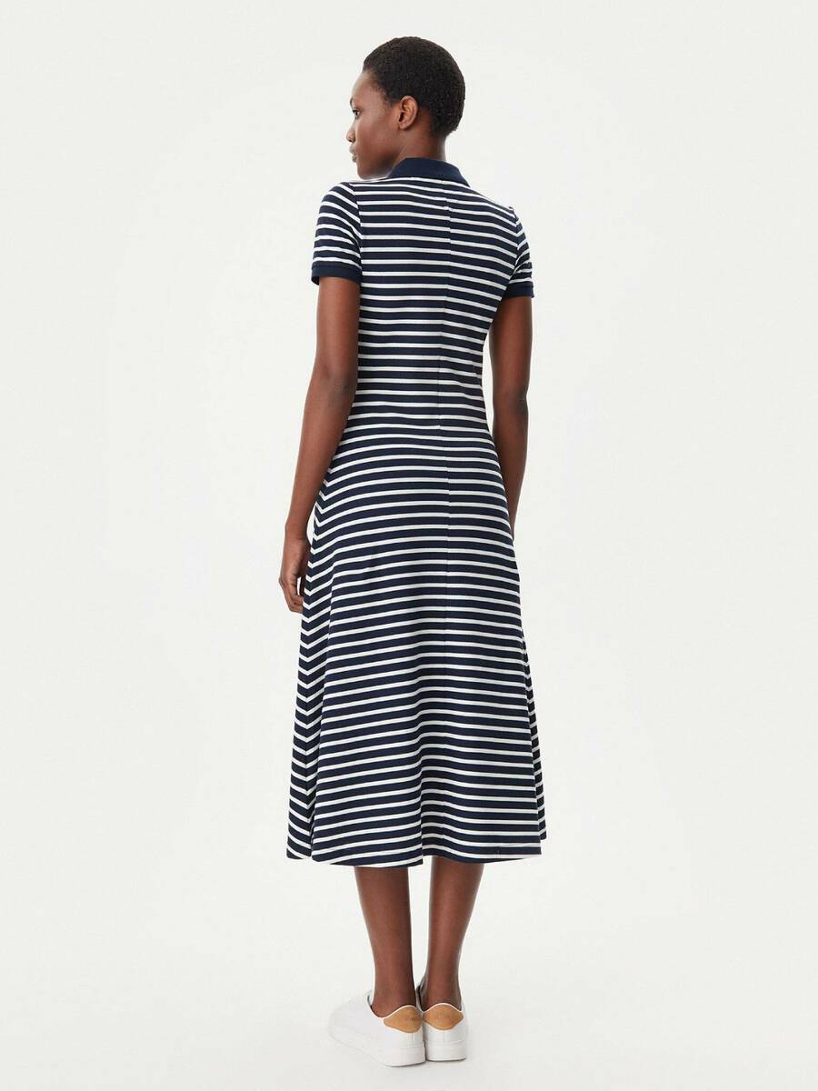 detail Tommy Jeans dámské pruhované polo šaty