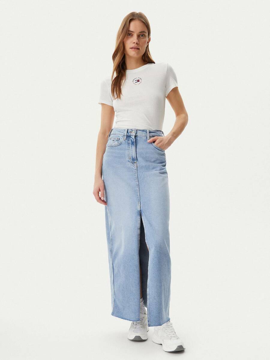 detail Tommy Jeans dámská džínová sukně