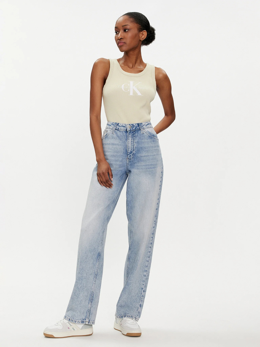 detail Calvin Klein dámské zelené tílko